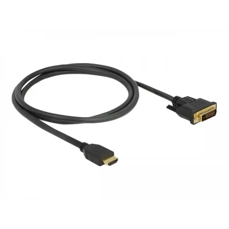 DeLOCK 85652 video káblový adaptér 1 m HDMI typ A (Standard) DVI čierny (85652)