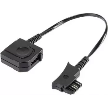 Adaptér analógového telefónu Basetech 29229C49 — 1x konektor samec TSS, 1x konektor samica TAE-N/F, 0,10 m, čierny