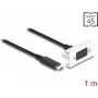 DeLOCK Easy 45 Modul SuperSpeed USB 10 Gbps USB Type-C konektor samica na samec 1m