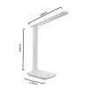 LED stolná lampa MACLEAN MCE616W 9W s integrovanou Qi bezdrôtovou nabíjačkou