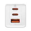Nástenná nabíjačka Baseus GaN5 Pro 65W — USB + 2×USB-C (QC3.0, PD3.0) s 1m USB-C káblom, biela