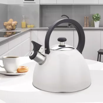 Maestro MR-1302-WG kanvica s píšťalkou na sporák, 2,5 l, biela