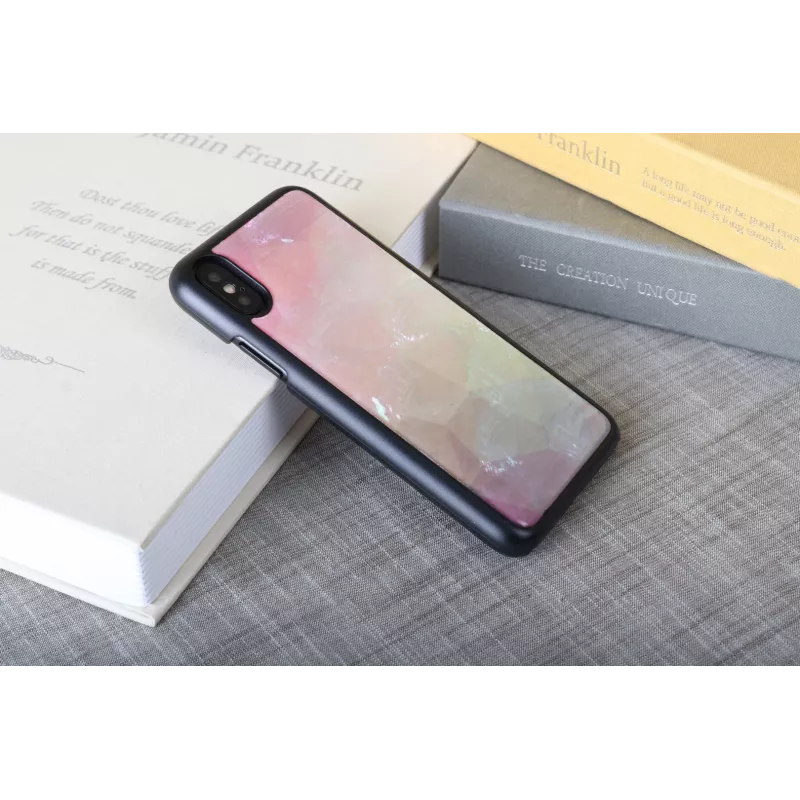iKins Water Flower puzdro pre iPhone XS/X, čierne, K1690J
