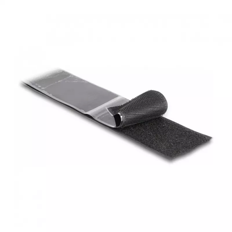 DeLOCK Heavy-Duty suchý zips samolepiaci 25 m x 50 mm čierny