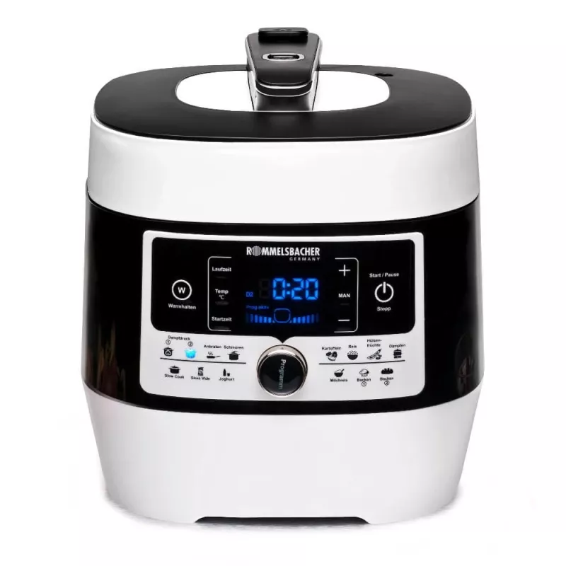 Elektrický tlakový hrniec Rommelsbacher MD 1000 – 4 l, 1000 W, 14 programov, biela/čierna