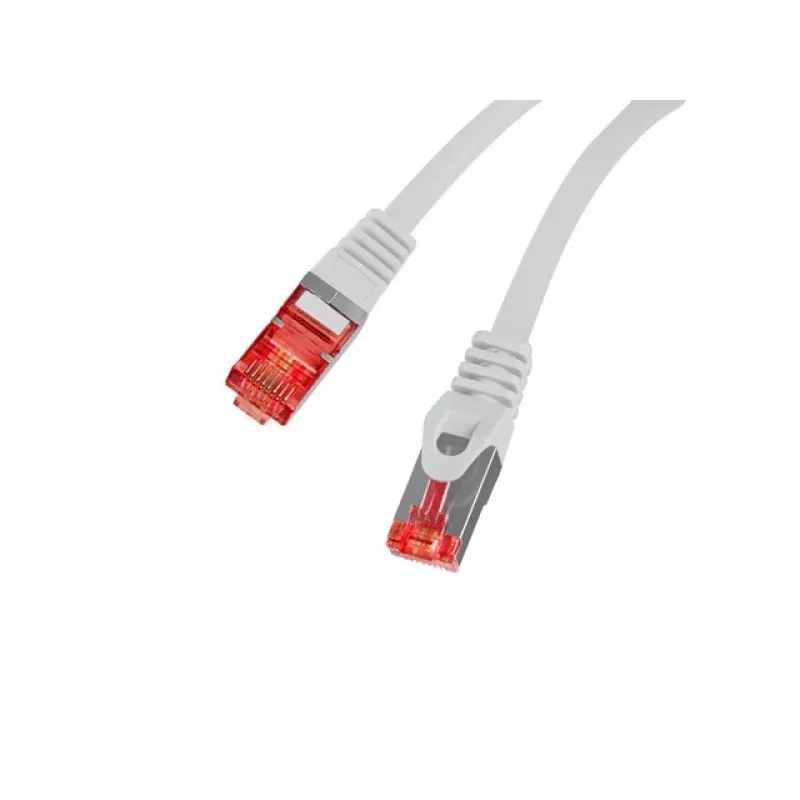 LANBERG Cat6 F/UTP (FTP) sieťový kábel, RJ-45–RJ-45, 10 m, sivý