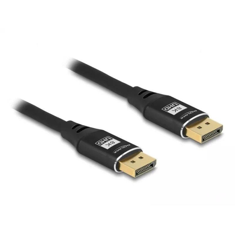 DeLOCK DisplayPort kábel 8K 60 Hz 3 m čierny kov