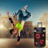 Prenosný Bluetooth karaoke reproduktor MANTA SPK0803B140 140W, batériové napájanie, MIC/USB/microSD, FM, ekvalizér, kolieska
