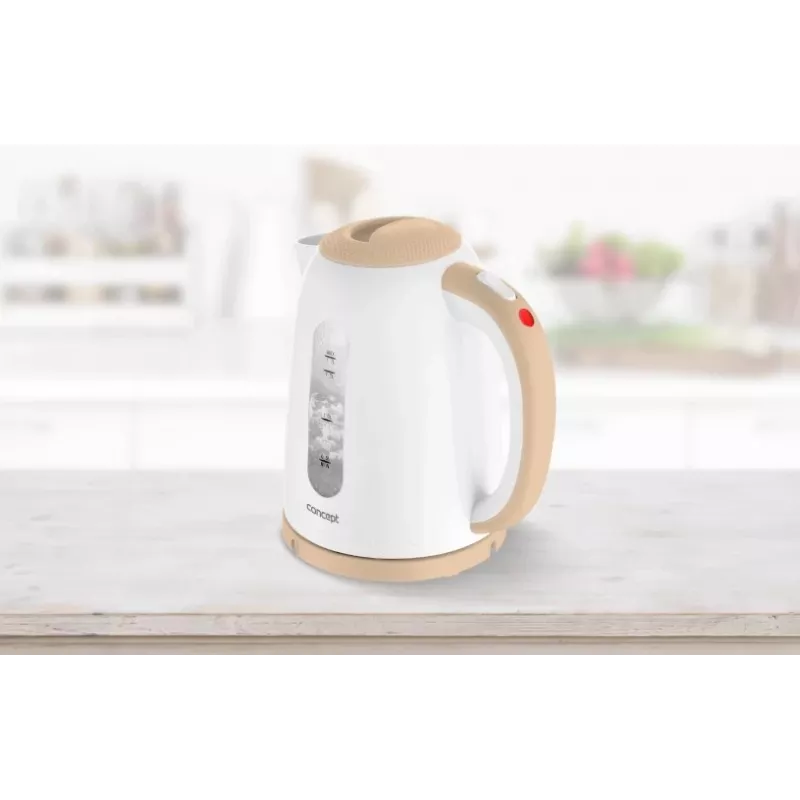 Elektrická kanvica Concept Solution RK2331 — 1,7 L, 2200 W, béžová/biela