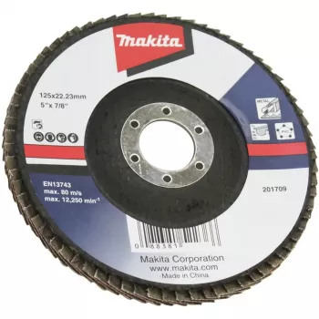 Makita - brúsny kotúč - na drevo, kov, plast, neželezné kovy - 125 mm - zrnitosť: A80 (D-63498)