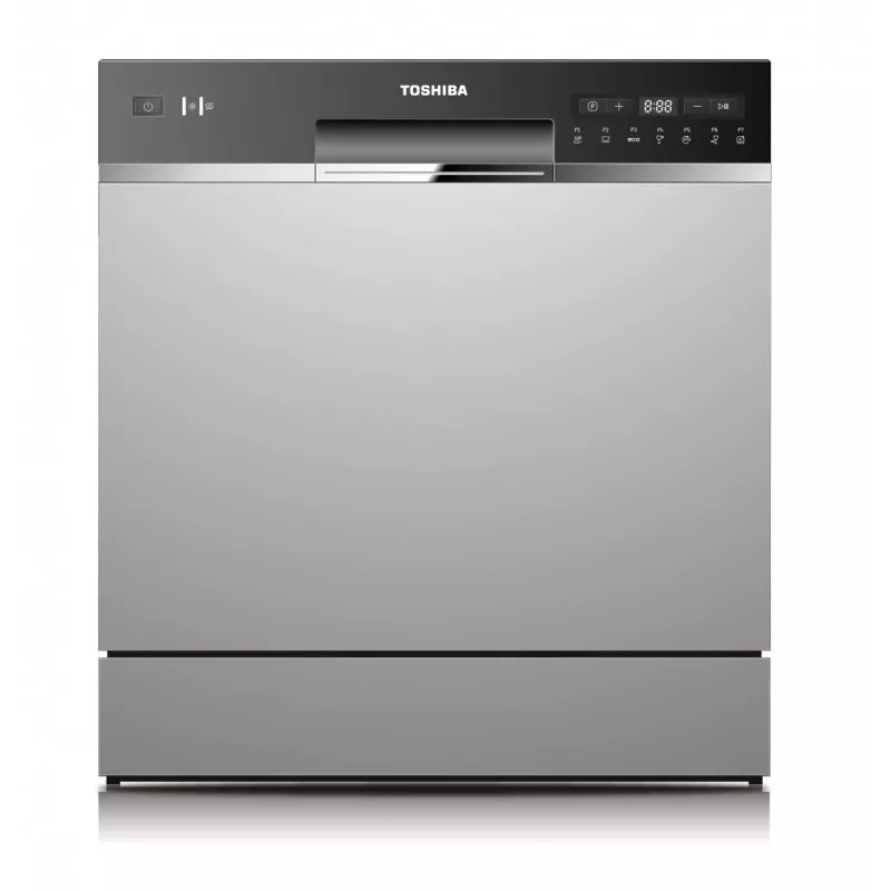 Vstavaná umývačka riadu Toshiba DW-08T2EE(S)-PL — 8 jedálenských súprav, energetická trieda F, 49 dB, 55×59×50 mm