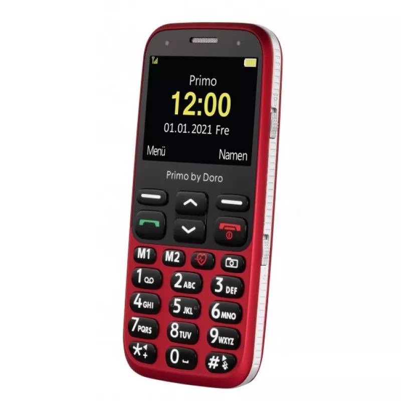 Doro Primo 368 mobilný telefón, 2,3 palca, 3 MP, 1000 mAh, červený
