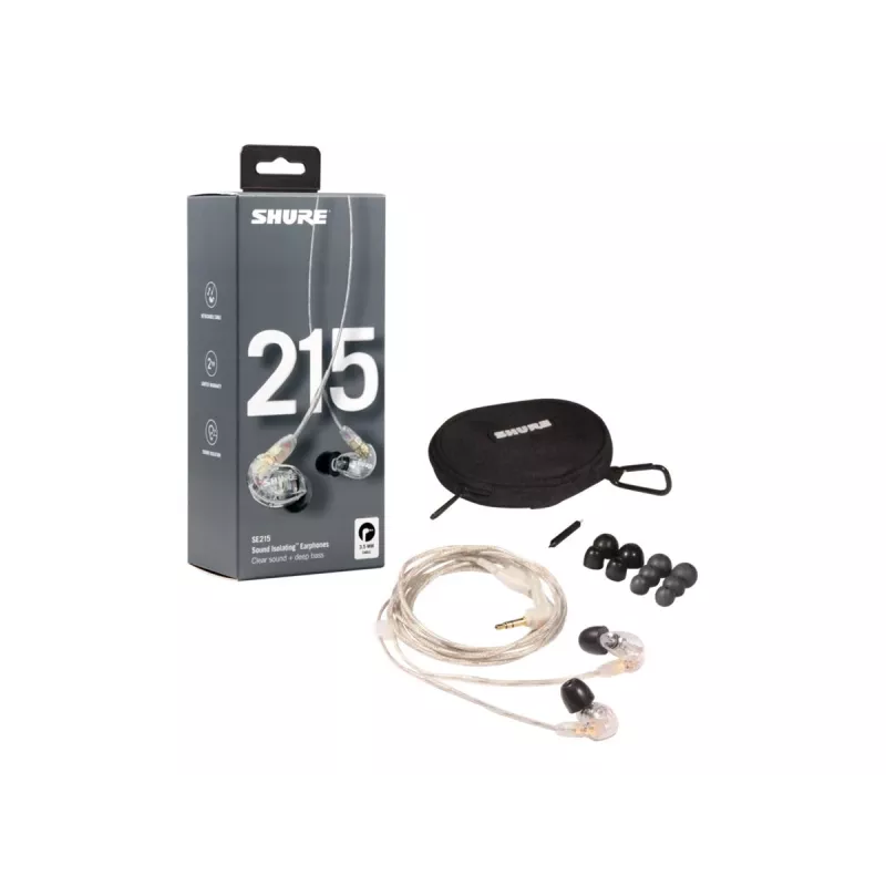 Shure SE215 Pro headset káblový in-ear monitor pre pódium/štúdio transparentný