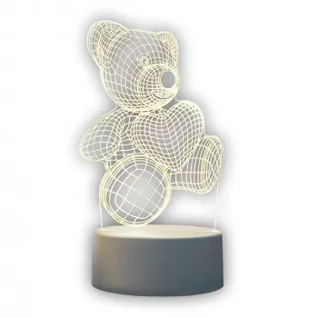 Nočná lampa Extralink HOME 3D srdce optická ilúzia nočná lampa USB