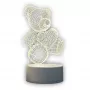 Nočná lampa Extralink HOME 3D srdce optická ilúzia nočná lampa USB