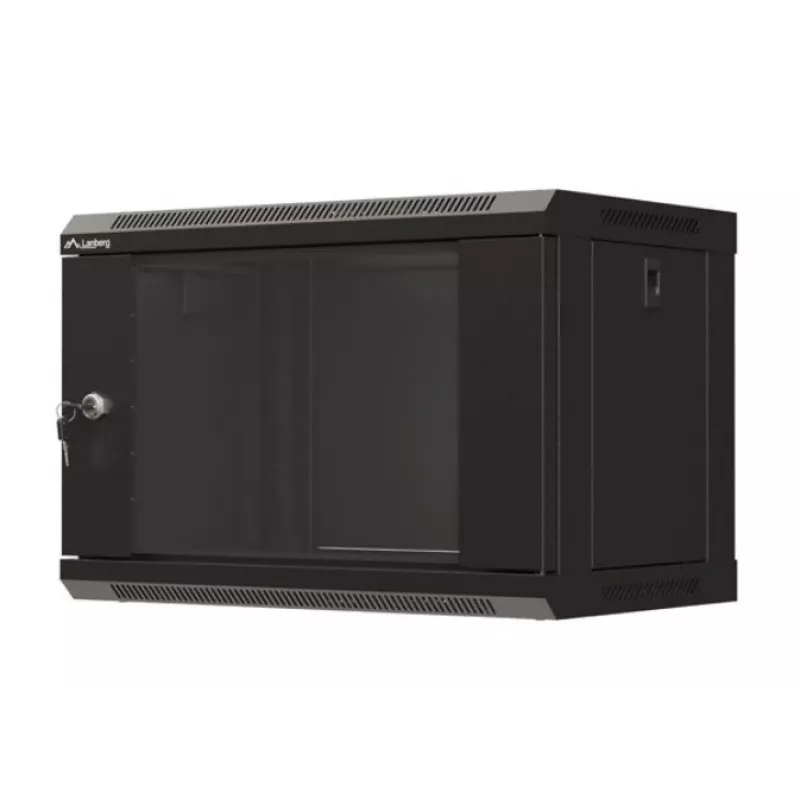 Nástenná racková skriňa LANBERG WF03-5306-10B 6U, 60 kg, zámok na kľúč, čierna