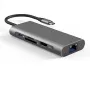 Adaptér USB-C – 2 x USB 3.0, 1x USB 2.0, 1x Type-C (PD), HDMI, SD, RJ45