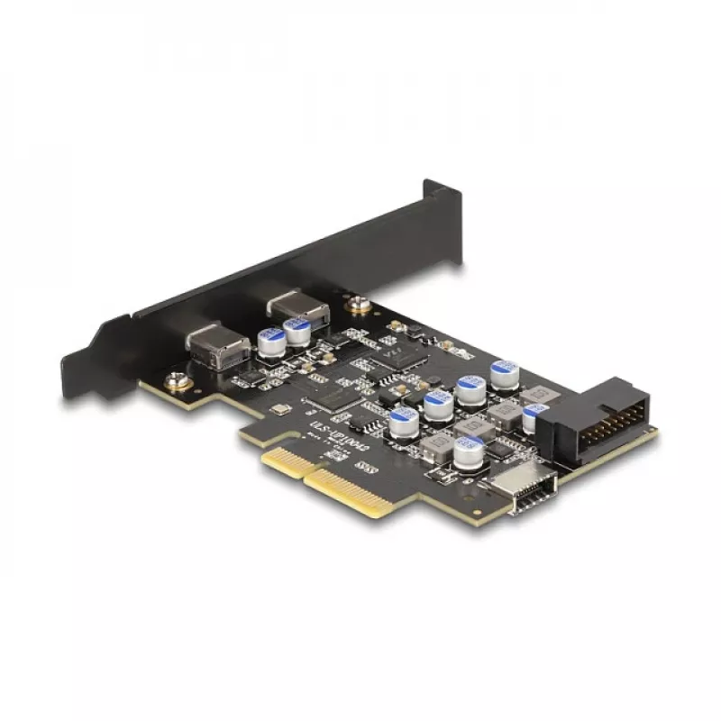 PCI Express x4 karta DELOCK 90345 s 2 externými USB Type-C konektormi