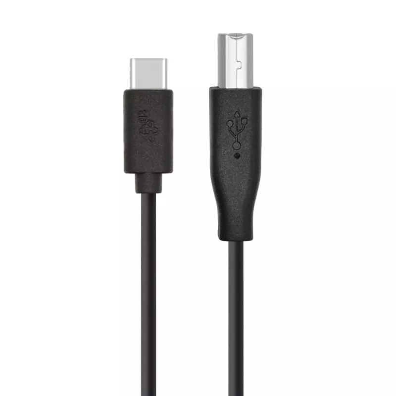 USB A na B kábel TB 1,8 m — čierny, pre tlačiarne