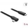 DELOCK aktívny optický USB Type-C na Type-C kábel 10 Gbit/s, zahnuté konektory, 5 m