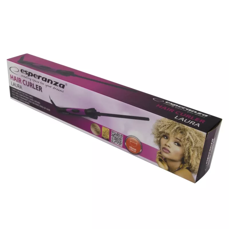 Styler na vlasy Esperanza EBL014 keramická úprava, 25 W, max. 180 °C, 1,8 m kábel, čierny