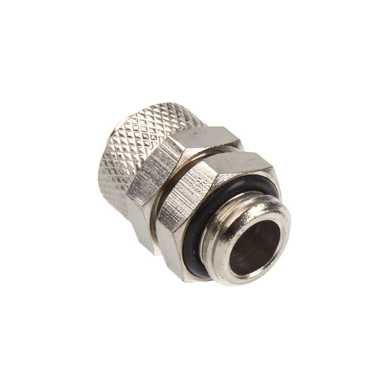 Rovný konektor G1/4 palca na 10/8 mm - lesklé striebro