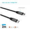 Magnetický pletený USB-C na USB-C kábel FIXED FIXDBM-CC2-GR, USB 2.0, pletený plášť, pevná dĺžka, sivý