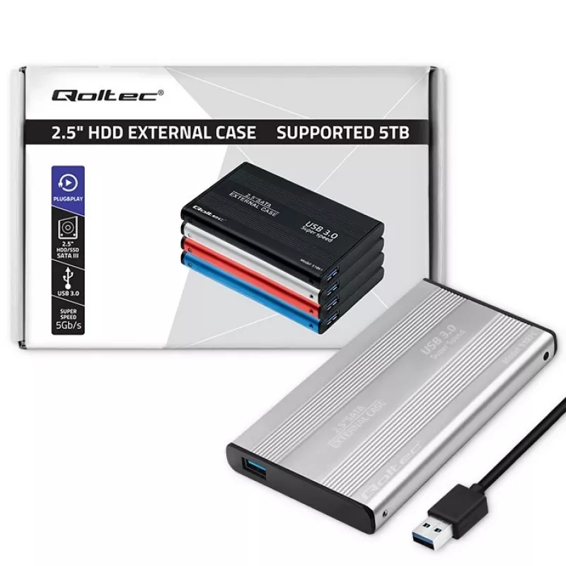 Puzdro na pevný disk HDD SSD 2,5 palca SATA3, USB3.0