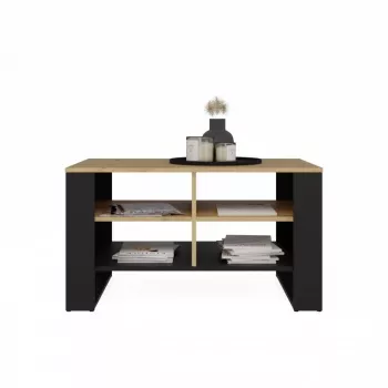 Konferenčný stolík top e shop Topeshop STOLIK KAWOWY ŁAWA MODERN 4P Dub Artisan Czern