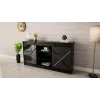Komoda 160x80x35 GRANERO čierna/čierna lesklá