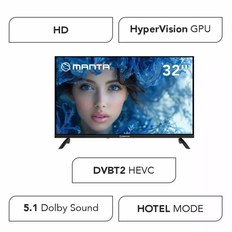 LED TV MANTA MATV001LHN32 32 palcov HD ready
