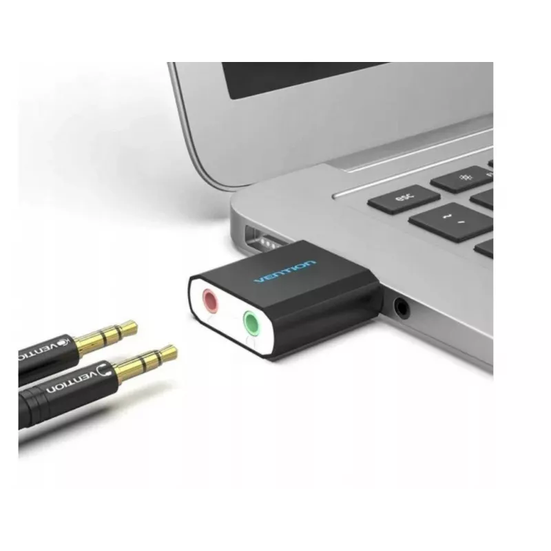 Vention externá zvuková karta USB čierna kov Type