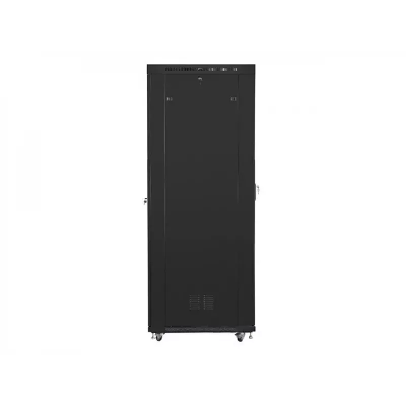 Lanberg FF01-8047-12BL 19-palcová voľne stojaca serverová skriňa 47U, 800x1000 mm, sklenené dvere, LCD, IP20, na zloženie, čierna