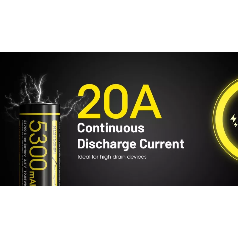 BATÉRIA NABÍJACIA LI-ION 3.6V/NL2153HPI(5300MAH) NITECORE