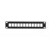 Patchpanel Extralink 12-port UTP 10 palcov kovové puzdro, čierny