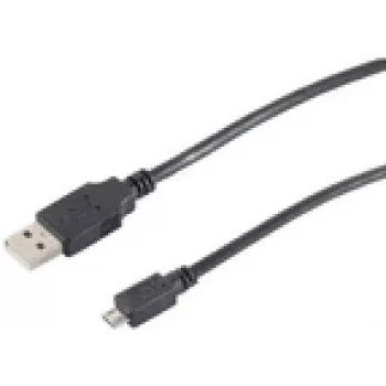 USB kábel S/CONN 77185-HQ 5 m USB 2.0 A na Micro-USB B čierny