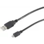 USB kábel S/CONN 77185-HQ 5 m USB 2.0 A na Micro-USB B čierny