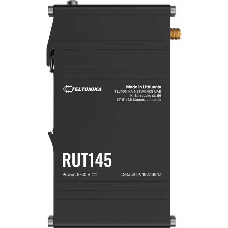 Router TELTONIKA RUT145 s rozhraním RS485, mobilnou konektivitou a priemyselnými I/O