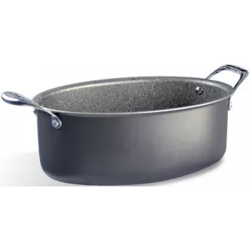 Hrniec na dusenie Pensofal Invictum Professional oválny 32 cm s 2 rukoväťami a skleneným pokrievkou