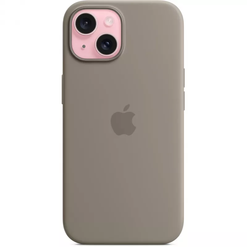 Silikónové puzdro s MagSafe pre iPhone 15 – clay