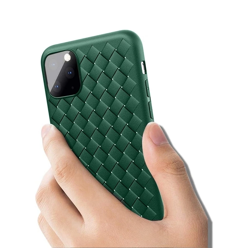 Ochranné puzdro Devia pre iPhone 11 Pro Max s tkaným vzorom, zelená