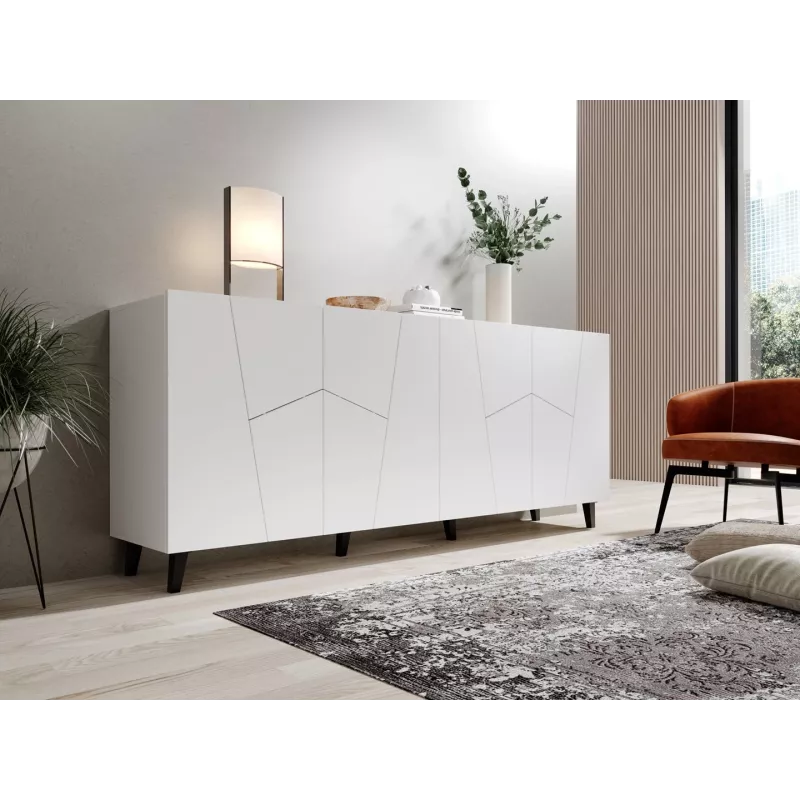 Cama Meble ETNA komoda 200x42x82 cm, biela matná