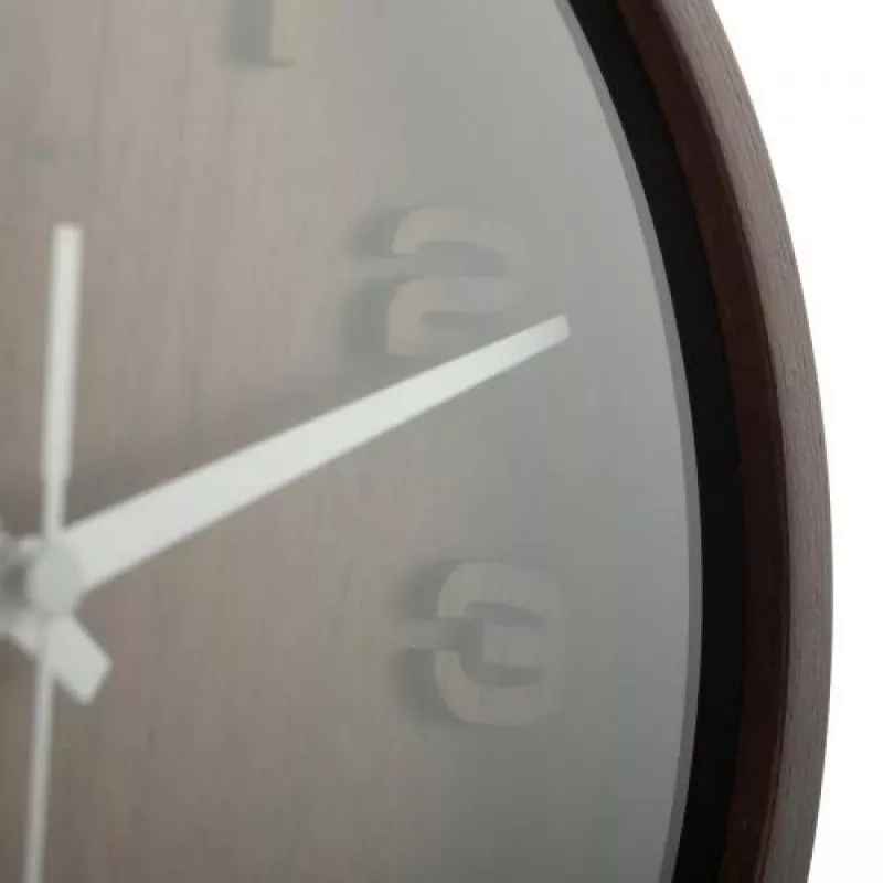 NeXtime nástenné hodiny 5192gs Wood Wood Small, 22x20 cm, nástenné, drevo, sivé