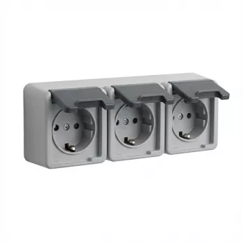 Zásuvka Schuko GIRA 4789 30, 16 A, 250 V, sivé plastové puzdro