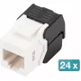 Digitus CAT 6 Keystone jack netienený 24 ks plochý čierny biely RJ-45
