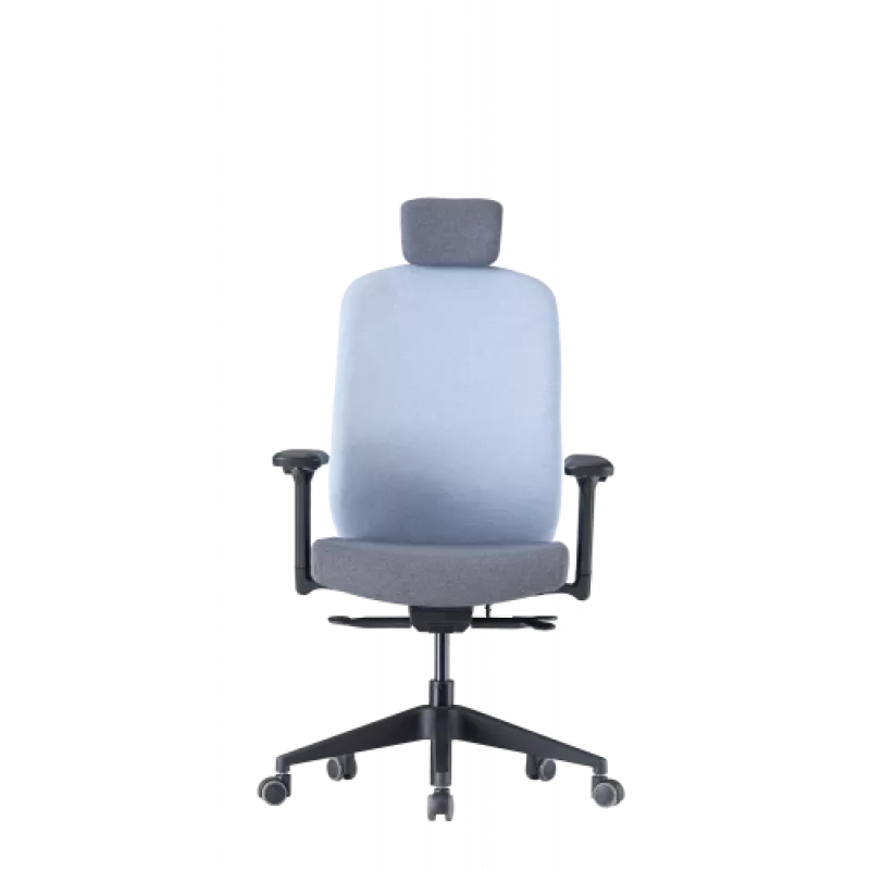 Up Up Athene ergonomická kancelárska stolička čierna, sivá + modrá látka