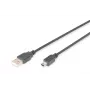 ASM AK-300108-018-S ASSMANN kábel USB 2.0 HighSpeed CanonType USB A / Mini-USB B (5-kolíkový) konektor samec 1,8 m