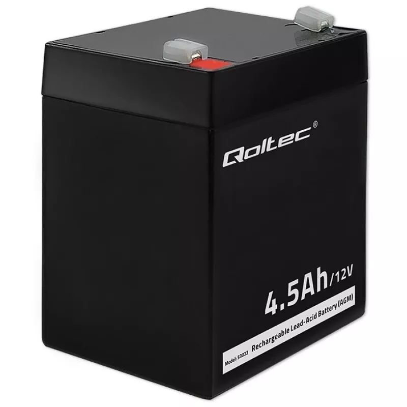 Qoltec 53033 AGM batéria 12 V 4,5 Ah, max. 1,35 A, bezúdržbová