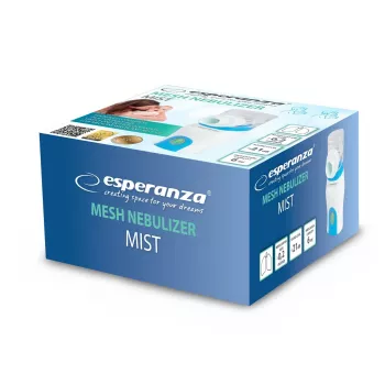 Prenosný inhalátor ESPERANZA ECN005 — kompaktný vreckový nebulizér, 0,2 ml/min, 21 dB, USB, 2×AA