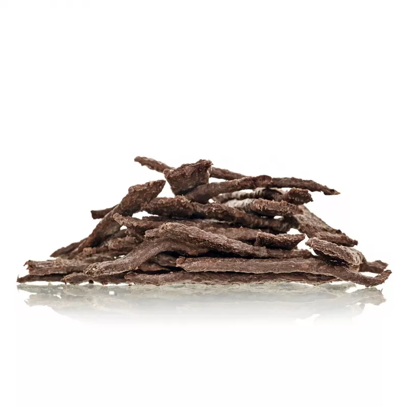 Psie maškrty PETITTO monoprotein Beef Strips 400 g — monoprotein hypoalergénny hovädzí snack pre dospelé psy